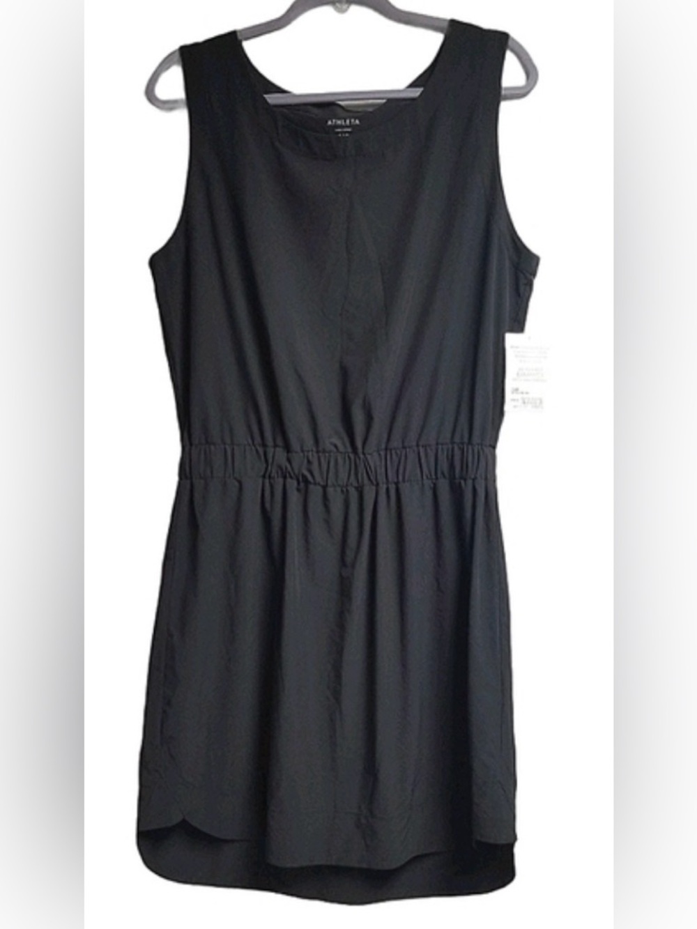 Athleta Black Sleeveless Tie-Waist Mini Dress - Picture 3 of 3